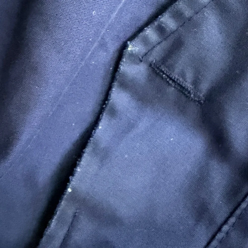 Ivy Club Classics Vintage Blue Bomber Jacket Mens Large Full Zip Cotton Blend